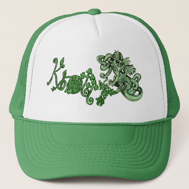 Knotty lil Dragon~celtic knot Trucker Hat (Front)