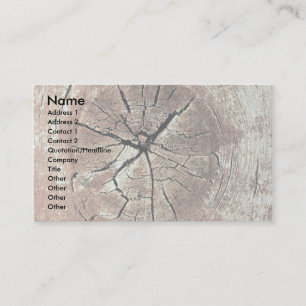 Knotty wood business card