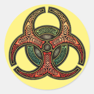 Knotwork Biohazard Stickers