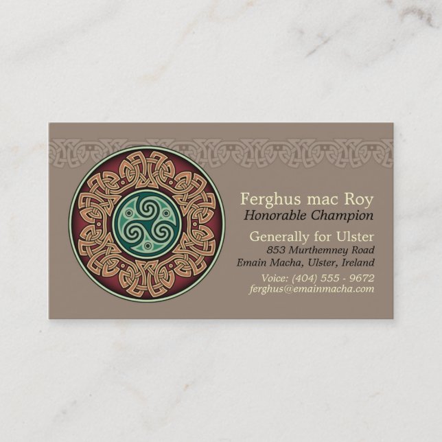Knotwork Circle Business Cards (Front)