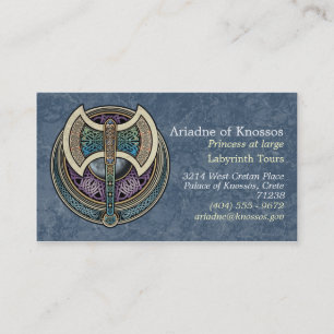 Knotwork Labrys Business Cards