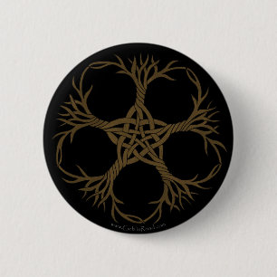 Knotwork Vines 6 Cm Round Badge