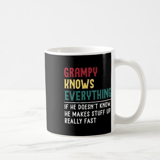 Know Everything Fathers Day For Funny Grandpa Gram Coffee Mug (Right)