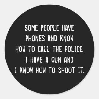 KNOW HOW TO SHOOT CLASSIC ROUND STICKER