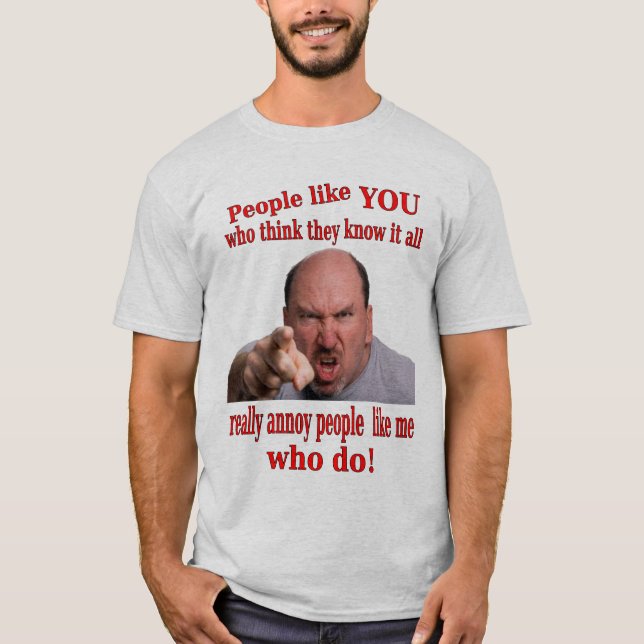 Know it all humourous T-shirt (Front)