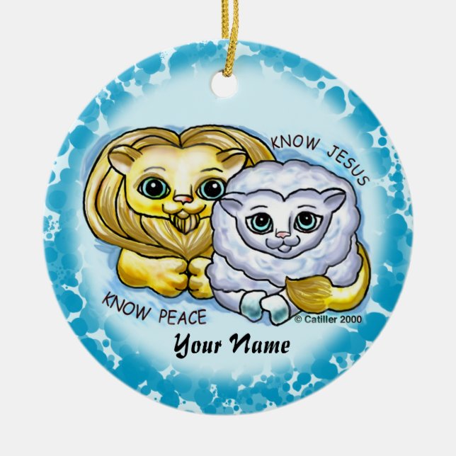 Know Jesus Christian ornament (Front)