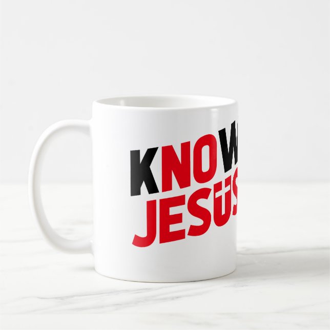 Know Jesus Know Peace Christian Coffee Mug (Left)