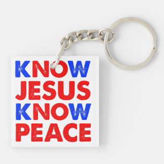 Know Jesus Know Peace Christian Key Chain