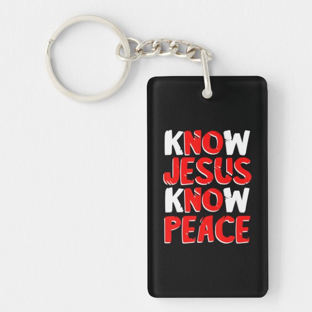 Know Jesus Know Peace Christian Kindness Faith Key Ring (Front)