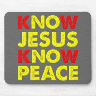 Know Jesus Know Peace Christian Mouse Mat