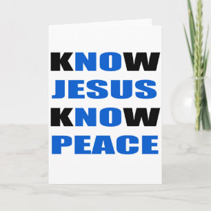 kNOw Jesus kNOw Peace Holiday Card