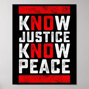 Know Justice No Peace Black Lives Problem  Poster