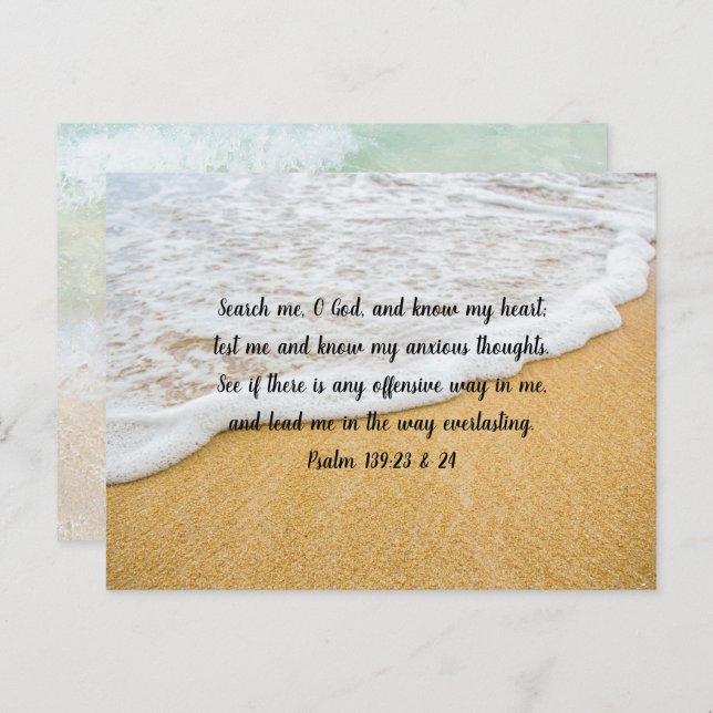 Know My Heart Scripture Encouragement Postcard (Front/Back)