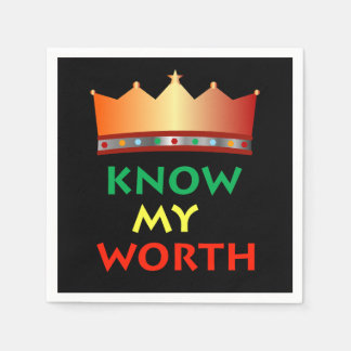 Know My Worth napkins