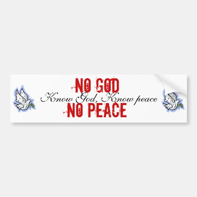 Know/No Peace Bumper Sticker (Front)