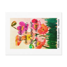 Know Not What We May Be Postcard