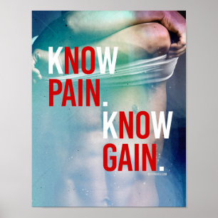 Know Pain Know Gain - - Training Humour -.png Poster