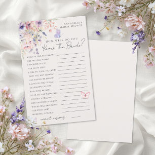 Know The Bride Butterfly Floral Bridal Shower