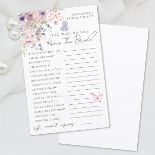 Know The Bride Butterfly Wildflower Bridal Shower