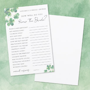 Know The Bride Shamrock Bridal Shower