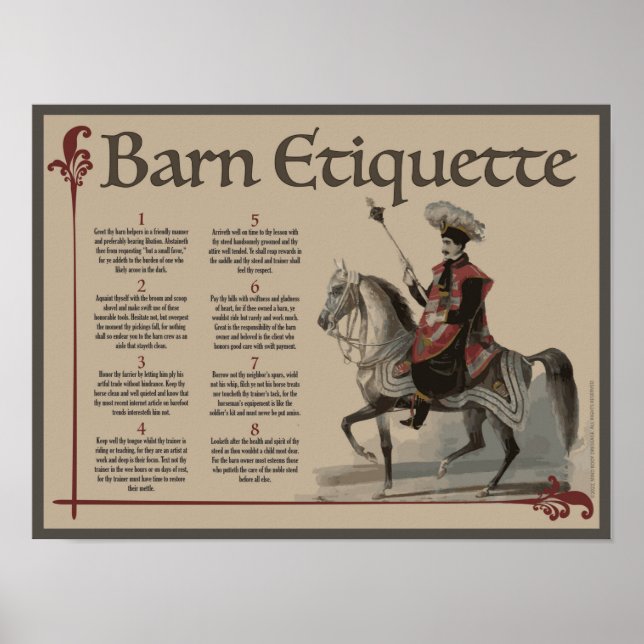 Know Thy Barn Etiquette Poster (Front)