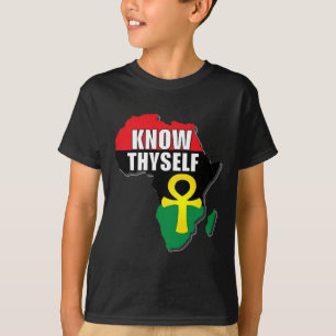 Know Thyself African Black History Month Ankh Egyp T-Shirt