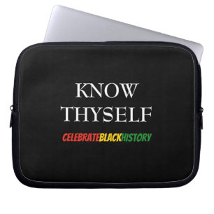 KNOW THYSELF Celebrate Black History Month Stylish Laptop Sleeve