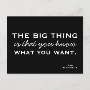 Know What You Want - Motivational Postcard