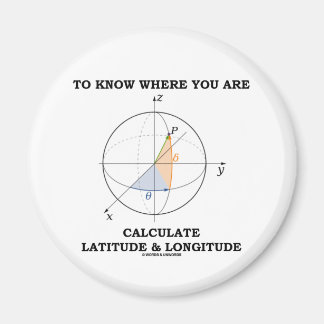 Know Where You Are Calculate Latitude & Longitude Magnet