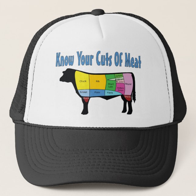 Know Your Cuts Of Meat Trucker Hat (Front)