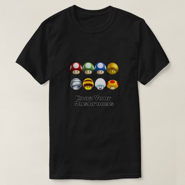 Know Your Mushrooms T-Shirt (Design Front)