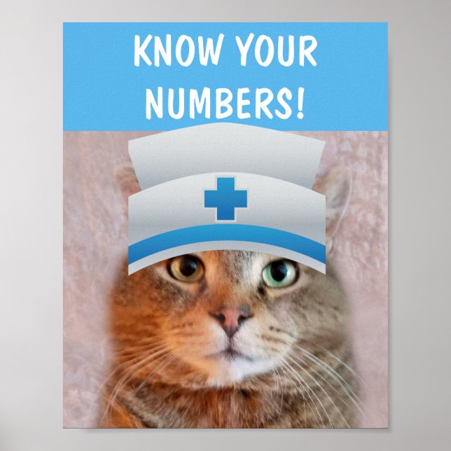 KNOW YOUR NUMBERS Nurse Rupie Poster (Front)