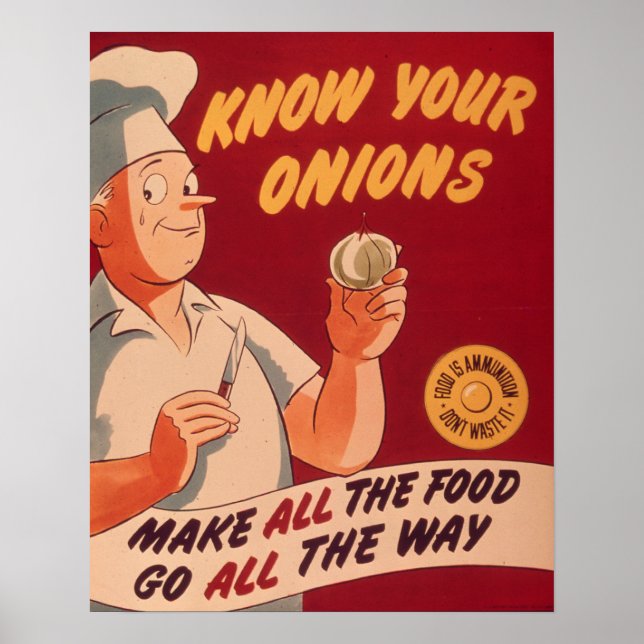 Know your onions poster (Front)