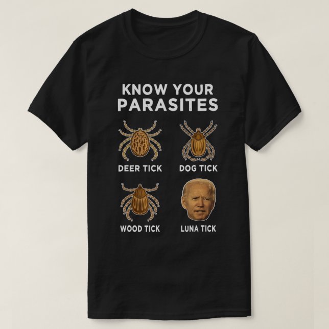 Know Your Parasites Anti Joe Biden.png T-Shirt (Design Front)