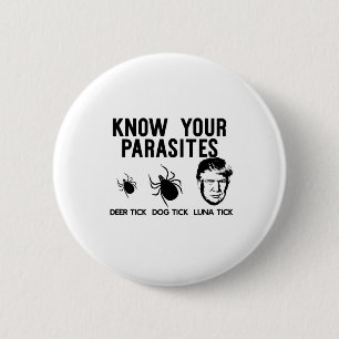 Know Your Parasites Anti-trump Af Resist Funny Mem 6 Cm Round Badge