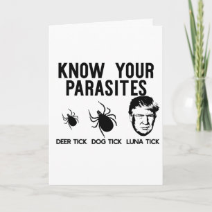 Know Your Parasites Anti-trump Af Resist Funny Mem Card