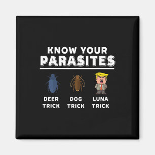 Know Your Parasites Anti-trump Funny Luna Tick Res Magnet