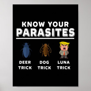 Know Your Parasites Anti-trump Funny Luna Tick Res Poster