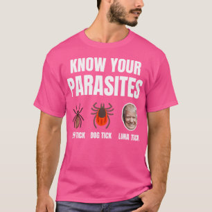 Know Your Parasites Anti-Trump Funny Luna Tick Res T-Shirt