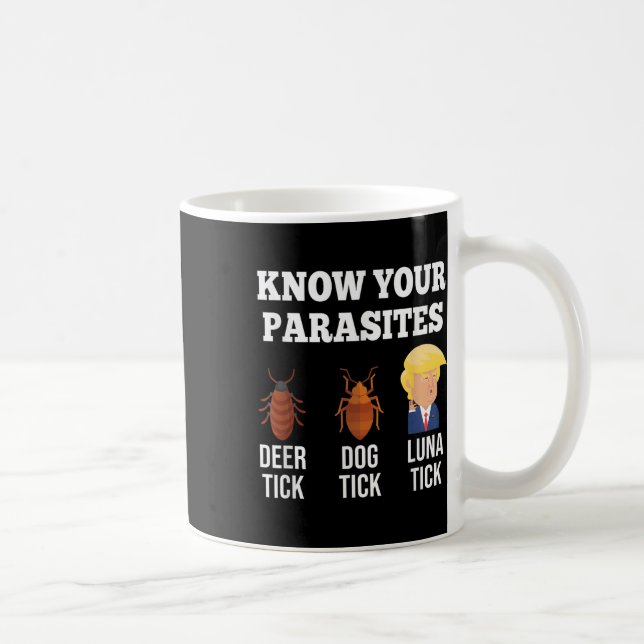 Know Your Parasites Anti-trump Funny Tick Resist  Coffee Mug (Right)