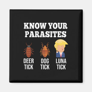 Know Your Parasites Anti-trump Funny Tick Resist Magnet