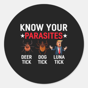 Know Your Parasites Anti-trump Meme Trump Parody T Classic Round Sticker