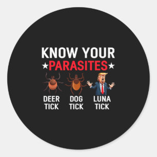 Know Your Parasites Anti-trump Meme Trump Parody T Classic Round Sticker