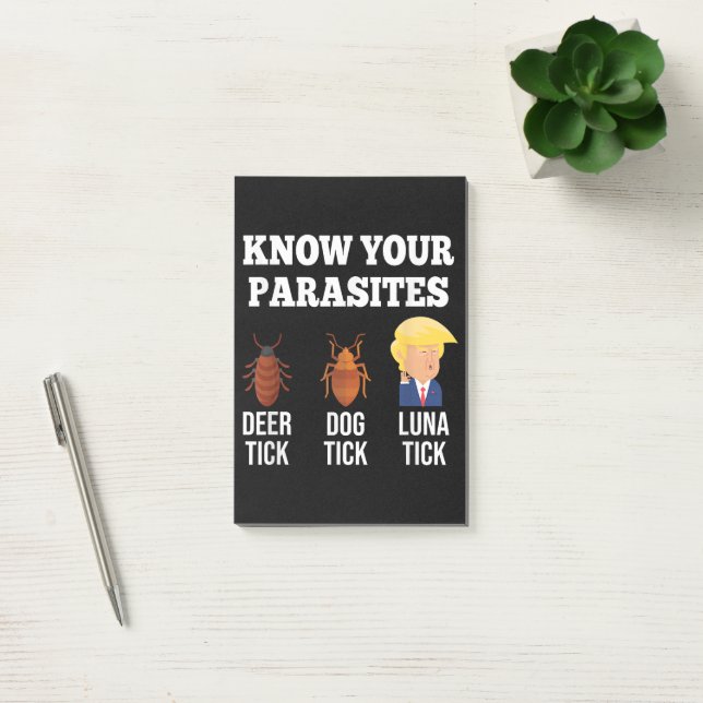Know Your Parasites Anti-Trump Post-it Notes (Office)