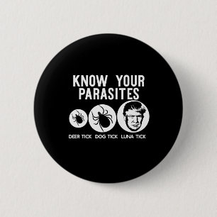 Know Your Parasites Anti-trump Resist T Shirt Funn 6 Cm Round Badge