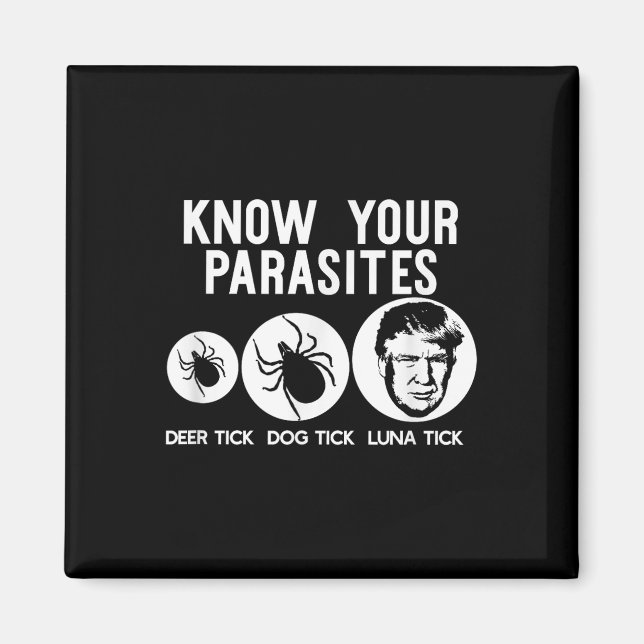 Know Your Parasites Anti-trump Resist T Shirt Magnet (Front)