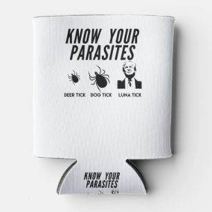 Know Your Parasites - Anti Trump T-shirt - Unisex Can Cooler