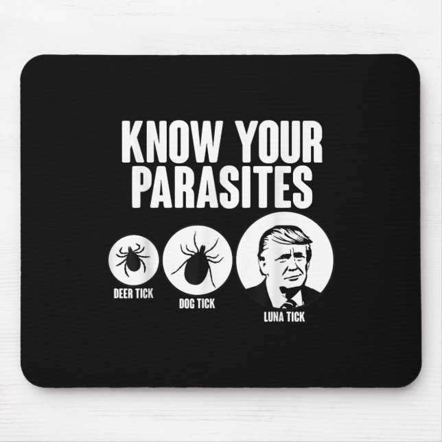 Know Your Parasites Deer Tick Dog Tick Funny Donal Mouse Mat (Front)