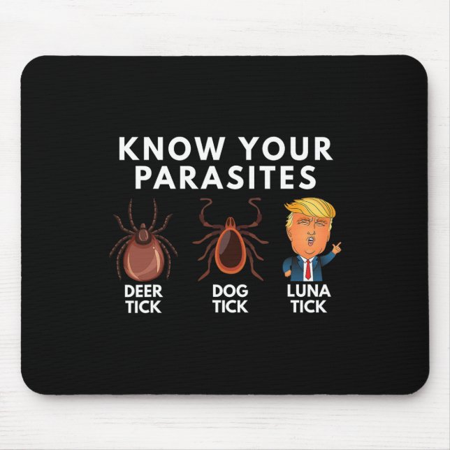 Know Your Parasites Deer Tick Dog Tick Luna Tick A Mouse Mat (Front)