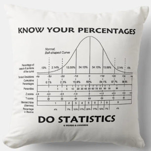 Know Your Percentages Do Statistics Stats Humour Cushion